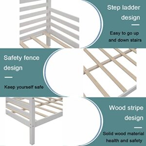 Wooden Full Size Daybed with Clean Lines, Multi-Functional Sofa Bed Frame with Wood Slat Support, No Spring Box Needed