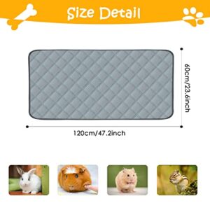 Mooydee 4 Pack Guinea Pig Cage Liners Washable Guinea Pig Bedding Super Absorbent | Waterproof | Non Slip| Reusable Guinea Pig Pee Pads for Small Animals Cages Rabbit Hamster Rat - 48" x 24"