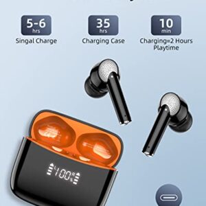 Bluetooth 5.3 Earbuds, HiFi Stereo with 13mm Special Driver, Wireless Headphones in Ear Light-Weight, LED Digital Display, 40H Playtime, IPX7 Waterproof, Bluetooth Earphones 4 Mics for Android iOS