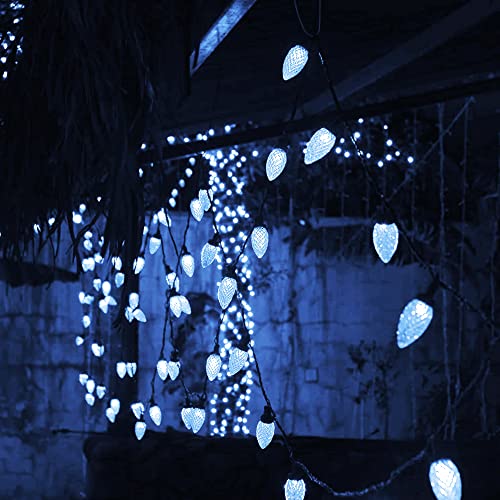 Dazzle Bright 5.5 Inch 50 Pack Christmas Light C9 Stakes + 50 LED 33 FT C9 Christmas String Lights