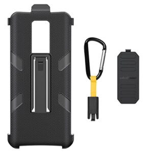 ulefone armor 17 pro multifunctional phone protective case, easy attach, shockproof, back clip & carabiner included (black)
