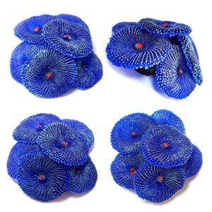 OrgMemory Artificial Coral Plant, Faux Coral Ornaments, Underwater Sea Plants, for Fish Tank Aquarium, Fish Cave Hideout Decoration Landscape (Blue Coral)