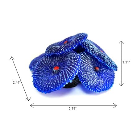 OrgMemory Artificial Coral Plant, Faux Coral Ornaments, Underwater Sea Plants, for Fish Tank Aquarium, Fish Cave Hideout Decoration Landscape (Blue Coral)