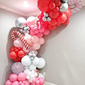 127PCS Pink and Red Balloon Garland Arch Kit DIY Valentines Day Balloons Arch Red Pink White Latex Balloons for Wedding Anniversary Women Girls Valentine’s Mother’s Day Christmas Party Decorations