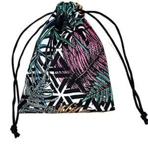 Rollooo 4 Pcs 11 x 15cm Velvet Drawstring Bags Rainbow Jewelry Pouches Black Lining Inside