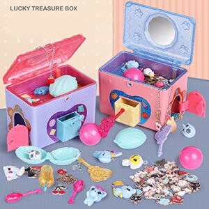 Walbest Toy, Jewelry Box Lovely Large Capacity Plastic Cartoon Treasure Chest for Gift Treasure Box