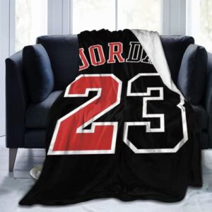 jordan 23 basketball flannel abstract throw blanket, super soft fleece decorative blankets, warm, cozy, plush, fuzzy microfiber blanket for couch bed sofa, black