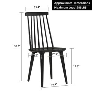 Duhome Dining Chairs Set of 2 Wood, Black Spindle Side Kitchen Room Country Farmhouse Chairs