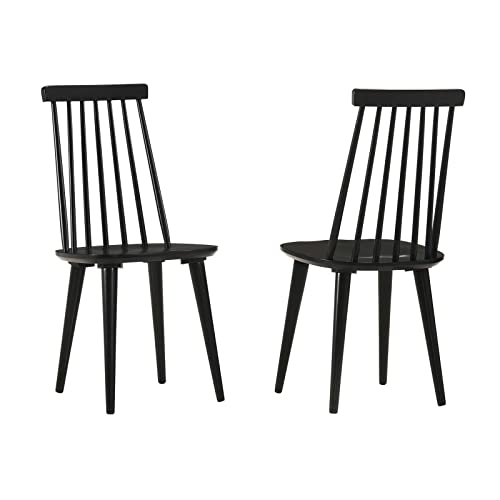 Duhome Dining Chairs Set of 2 Wood, Black Spindle Side Kitchen Room Country Farmhouse Chairs