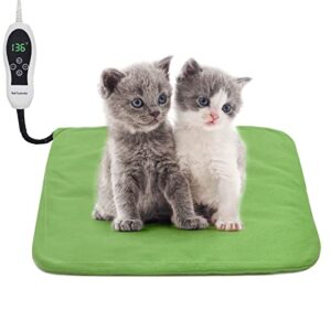 hellomoto pet heating pad, 12 heat settings dog cat heating pad with timer, electric pads for dogs cats with chew resistant cord (small)