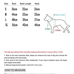 QWINEE Colorblock Zipper Back Dog Warm Jacket Coat Dog Winter Vest Clothes for Puppy Kitten Cat Small Dogs Orange and Blue L