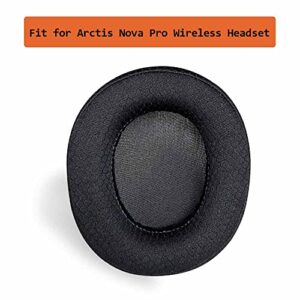 MQDITH Replacement Mesh Fabric Ear Pads Compatible with SteelSeries Arctis Nova Pro Wireless Headset