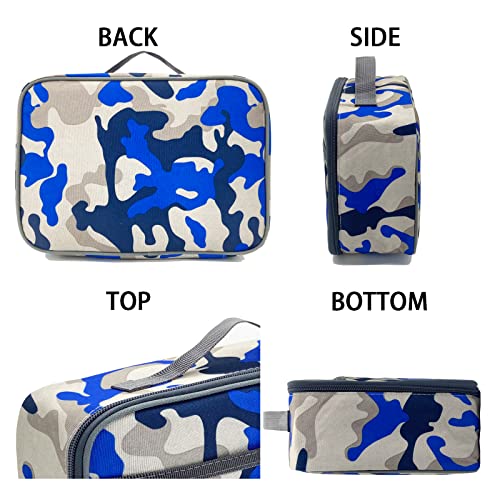 Kulle Lunch Box,Insulated Lunch Bags for Women/Men,Washable and reusable lunch boxes for School Girls & Boys, Work, Picnic or Travel(Camo)