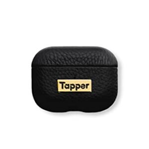 Tapper Black Leather / 18K Gold Plated Case for AirPods Pro