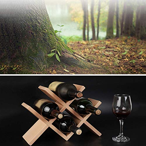 Creative Simplicity Creative Simplicity Wine Rack Decoration Ornaments Creative Simplicity Wine Rack Solid Wood Modern Living Room Creative Home Living Room Wreath, PIBM