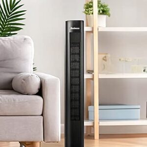 HOLMES 36" Smart WI-FI Connected Tower Fan, Alexa Fan, Voice Control, Oscillation, Digital Control Panel, Remote Control, 3 Speed Settings, 3 Modes, 15-Hour Auto-Shut Off Timer, Black Finish