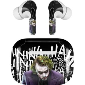 skinit decal audio skin compatible with apple airpods pro - officially licensed warner bros joker the dark knight design