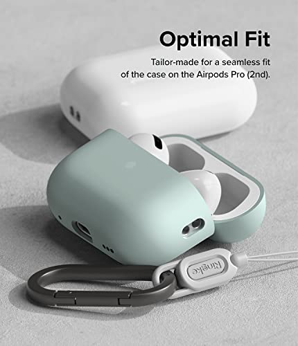 Ringke Silicone Case Compatible with AirPods Pro 2 Case, Slim Lightweight Cover Designed for AirPods Pro 2nd Generation Case - Seafoam