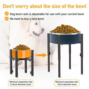 Adjustable Elevated Dog Bowl Stand，Fits 6-11inches Bowls,4 Height Adjustments. Holder for Raised Food Water Feeder，for Large, Medium and Small Dogs