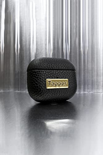 Tapper Black Leather / 18K Gold Plated Case for AirPods (3rd Generation)