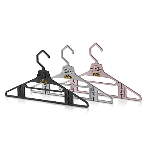 FOLD-N-PACK SMART HANGER (Rose Gold) Save Precious time on Packing, Folding Clothes, Travelling with Our Foldable Hanger That fits Perfectly into Carry on Luggage.