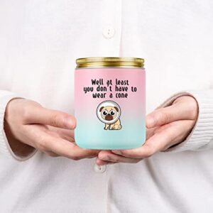 Miracu Scented Candles - Funny Get Well Soon Gifts for Women, Men - Post Surgery Recovery, After Surgery Gifts for English Bulldog Lover, Friends, Him, Her - Cute Comfort Gifts for Patients, Dog Mom