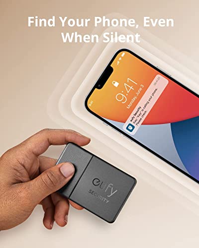 eufy Security by Anker SmartTrack Card (Black, 1-Pack), Works with Apple Find My (iOS Only), Wallet Tracker, Phone Finder, Water Resistant, Up to 3-Year Battery Life(Android Not Supported)