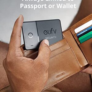 eufy Security by Anker SmartTrack Card (Black, 1-Pack), Works with Apple Find My (iOS Only), Wallet Tracker, Phone Finder, Water Resistant, Up to 3-Year Battery Life(Android Not Supported)