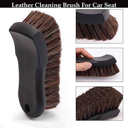 Jerbor Car Duster Interior Kit,Multiple Soft Detailing Brush Set for Car Wheels, Carpet, Leather Seat, AC Vents, Dashboard Cleaning