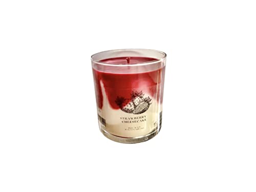 Signature Marbled Candle | Strawberry | Strawberry Cheesecake | Scented Candle | 100% Soy Wax | Cotton Wick |