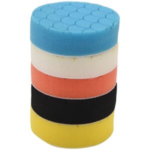 shyness 5Pcs 4 Inch Polishing Pads Buffing Sponge Pads Kit for Car Buffer Polisher Sanding, Waxing, Polishing, Sealing Glaze