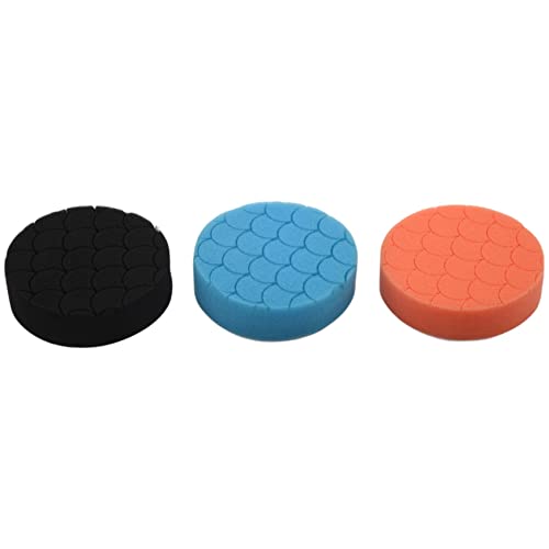 shyness 5Pcs 4 Inch Polishing Pads Buffing Sponge Pads Kit for Car Buffer Polisher Sanding, Waxing, Polishing, Sealing Glaze