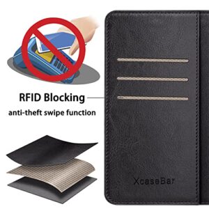 XcaseBar for Samsung Galaxy S23 5G Wallet case with 【RFID Blocking】 Credit Card Holder,Flip Folio Book PU Leather Phone case Shockproof Protective Cover Women Men for Samsung S23 case Black