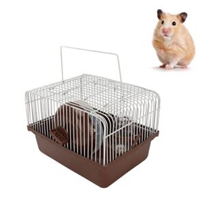 hamster cage portable outdoor exercise yard fence top cover anti escape,hamster cage breathable portable small animal house with water bottle bowl running wheel for guinea pig