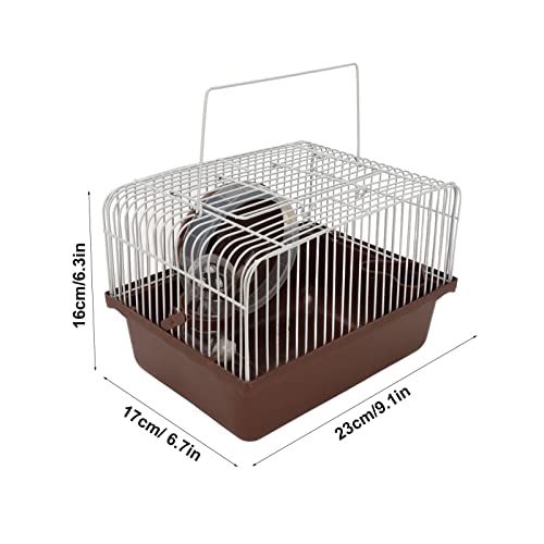 Hamster Cage Portable Outdoor Exercise Yard Fence Top Cover Anti Escape,Hamster Cage Breathable Portable Small Animal House with Water Bottle Bowl Running Wheel for Guinea Pig