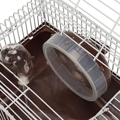 Hamster Cage Portable Outdoor Exercise Yard Fence Top Cover Anti Escape,Hamster Cage Breathable Portable Small Animal House with Water Bottle Bowl Running Wheel for Guinea Pig