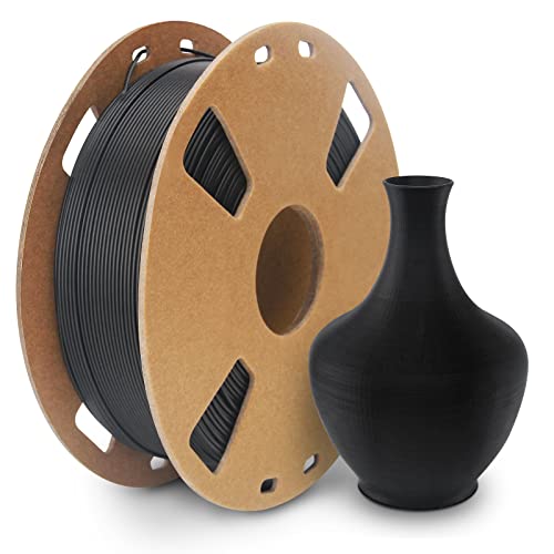 JAREES Petg Filament 1.75,Matte Black Petg Vacuum Sealed,Adhere Well 1kg Carton Spool Matte 3D Printer Filament,Dimensional Accuracy 1.75mm ±0.02mm,Print with Most 3D Printers Using 3D Filament