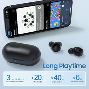 Cotogni Wireless Bluetooth 5.3 Earbuds, P5 Wireless Earbuds with Charging Case Wireless Bluetooth Earphones 40H Playtime Waterproof Wireless Earbuds for iPhone, Android (Black)