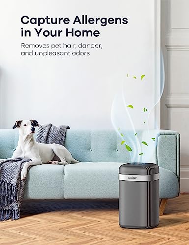 Air Purifiers for Bedroom: Welov H13 True HEPA Air Purifiers for Pets Allergens Removal to 0.1 Microns, 23db Quiet, Night Light, Air Cleaner Odor Eliminator for Pet Hair Pollen Smoke Dust, Ozone Free