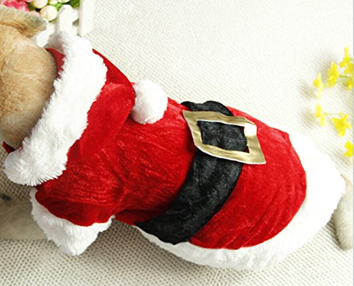 7chatudo Dog Santa Claus Costume for Small and Medium Pets (Small)