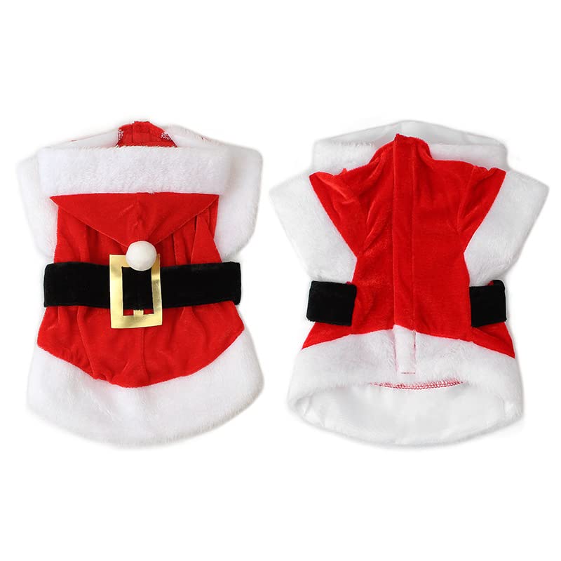 7chatudo Dog Santa Claus Costume for Small and Medium Pets (Small)