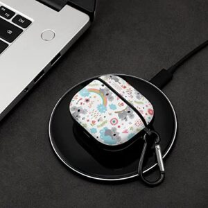 Cute Koala and Colorful Rainbow AirPods 3 Case Cover Gifts with Keychain, Shock Absorption Soft Cover AirPods 3 Earphone Protective Case for Men Women