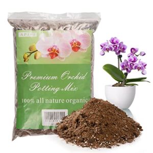 17 oz orchid soil potting mix, orchid bark for indoor plants, orchid repotting potting soil with perlite moss sphagnum coco peat for phalaenopsis succulent plants