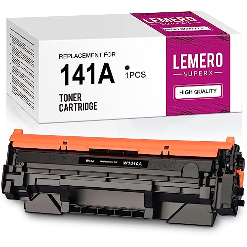 LemeroSuperx Compatible Toner Cartridge Replacement for HP 141A W1410A Black Toner Cartridge(No Chip) , for Laserjet M110we M110w MFP M139we M140w Printer (1 Black)