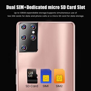 Unlocked Mobile Phones, 6.1 Inch Ultrathin Android Smart Phone HD Full Screen Phone, Dual SIM Deca-core Unlocked Smartphones 1+8G RAM, 2MP+5MP Mobile Cell Phone, Gift for Friends (Rose Gold)