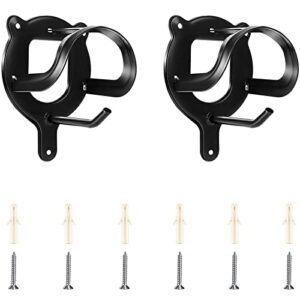 koteslloe 2 pcs bridle hooks, metal horse bridle hooks for tack room, horse bridle rack with tubes and screw, black