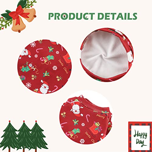 Aimondow Pet Dog Christmas Clothes Costume, Xmas Holiday Santa Warm Soft Puppy Sweater, Christmas Party Cosplay Costumes for Small Medium Dogs and Cats (Printed, Medium)