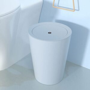 feer trash can shake lid type household simple bathroom large living room bedroom style paper basket (color : blue)
