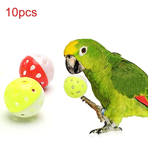 Hollow Rolling Bell Ball Pet Bird Toy for Parakeet Cockatiel Parrot Chew Cage Fun Toys