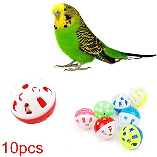 Hollow Rolling Bell Ball Pet Bird Toy for Parakeet Cockatiel Parrot Chew Cage Fun Toys